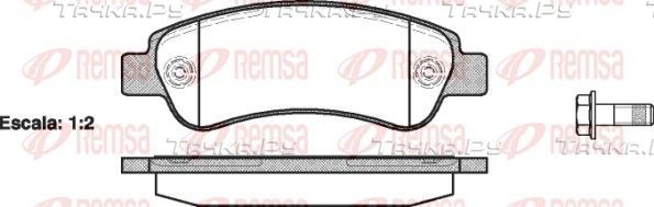 Тормозные колодки Remsa задние для Fiat Ducato III 2006-2026. Артикул 1238.00