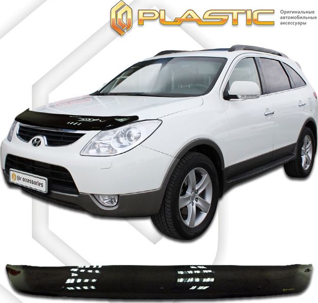 Дефлектор СА Пластик для капота (Classic черный) Hyundai ix55 2008-2013. Артикул 2010010103729