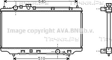 Радиатор охлаждения двигателя AVA. Артикул MZ2098