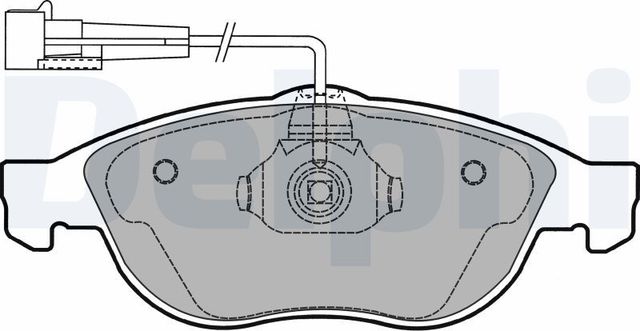 Тормозные колодки Delphi (Low-Metallic) передние для Lancia Lybra 1999-2005. Артикул LP1404