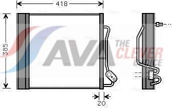 Радиатор кондиционера (конденсатор) AVA (алюминий). Артикул MCA5010D