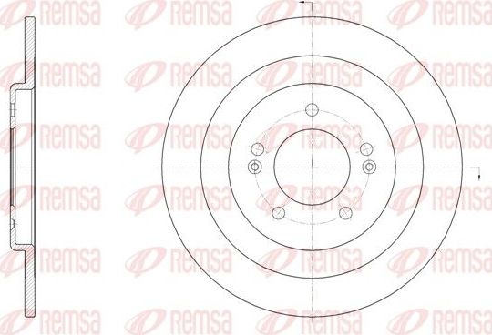 Тормозной диск Remsa. Артикул 61437.00