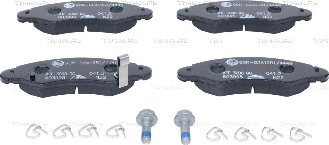 Тормозные колодки ATE передние для Opel Agila A 2000-2007. Артикул 13.0460-3995.2