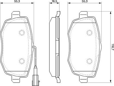 Тормозные колодки Bosch (Low-Metallic) передние для Lancia Ypsilon II (Type 843) 2006-2011. Артикул 0 986 494 075