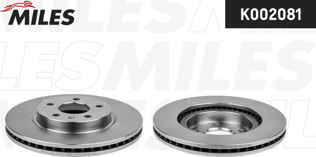 Диск тормозной CHERY KAIYI/M11/M12/OMODA S5 передний вент.D 283мм. (Miles). Артикул K002081