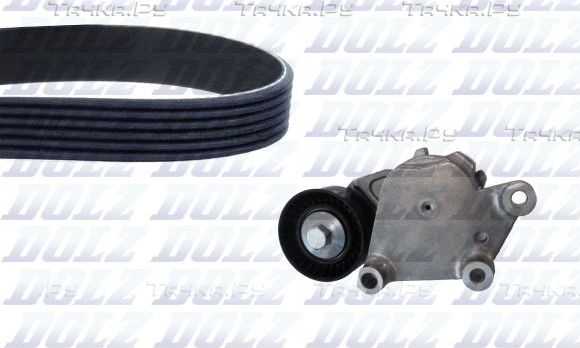Ремень ГРМ с роликами (комплект) Dolz для Peugeot 206 2004-2007. Артикул SKD194A