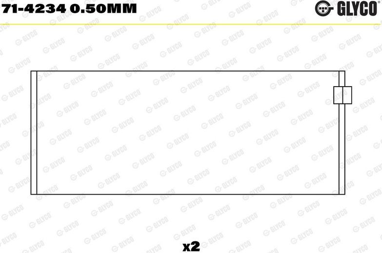 Вкладыши шатунные Glyco для Alfa Romeo 155 I 1995-1995. Артикул 71-4234 0.50mm