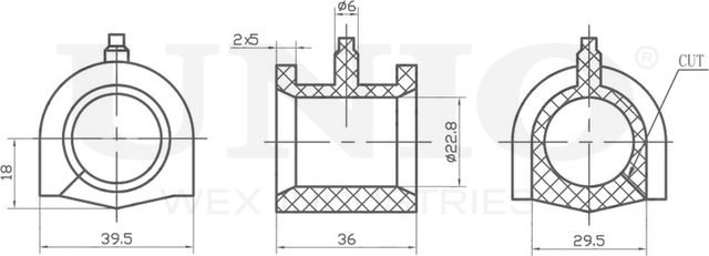 Втулка стабилизатора (Unio). Артикул RMP-10161