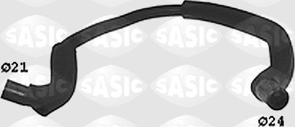 Патрубок радиатора (системы охлаждения) Sasic левый для Peugeot 405 1988-1992. Артикул SWH0497