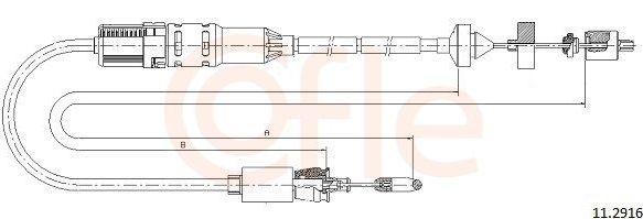 Трос сцепления Cofle для Renault Espace III 1999-2002. Артикул 11.2916