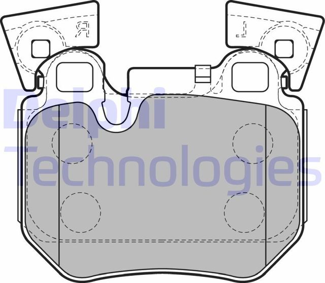 Тормозные колодки Delphi (Low-Metallic) задние для BMW 3 V (E90/E91/E92/E93) 2004-2013. Артикул LP2121