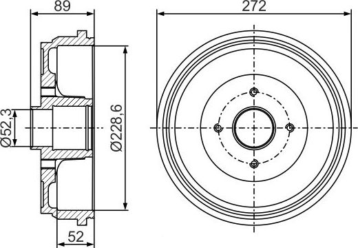Тормозной барабан Bosch. Артикул 0 986 477 287