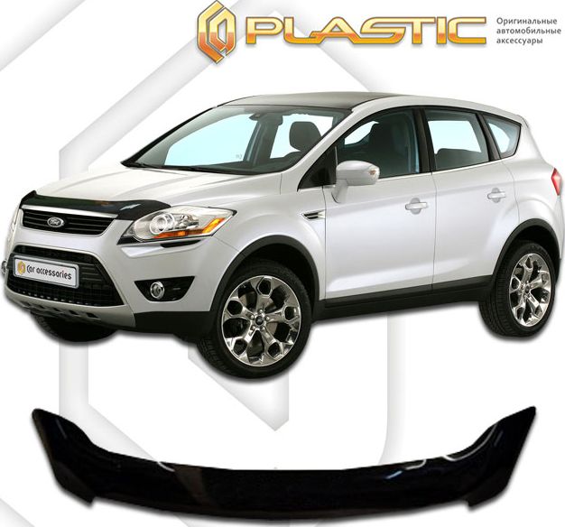 Дефлектор СА Пластик для капота (Classic черный) Ford Kuga 2008-2012. Артикул 2010010102814