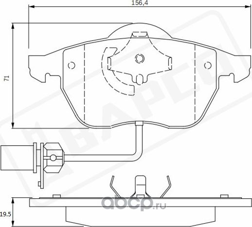 Колодки тормозные дисковые пер. VAG A4(8D2,B5), A6(4A,C4)(4F2,C6), SU (Bapco) Bapco. Артикул BP0166