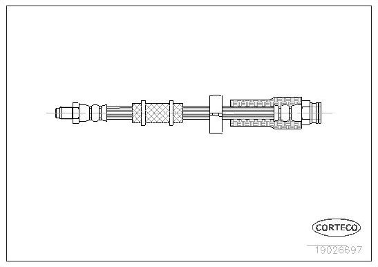 Тормозной шланг Corteco. Артикул 19026697