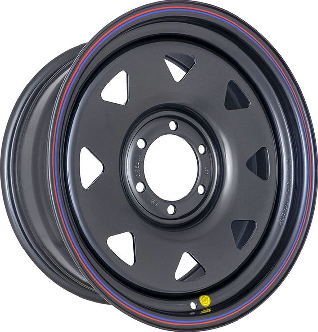 Колёсный диск OFF-ROAD Wheels усиленный стальной черный 6x139,7 8xR18 d110 ET+15 (треуг.) для Toyota 4Runner 1984-2026. Артикул 1880-63910BL+15A17
