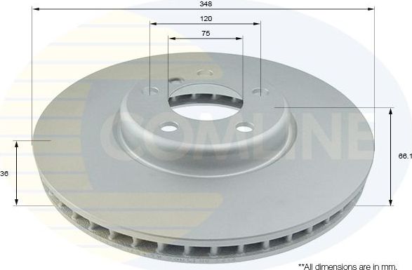 Тормозной диск Comline Comline передний левый для BMW 7 V (F01/F02/F04) 2008-2015. Артикул ADC1790VL