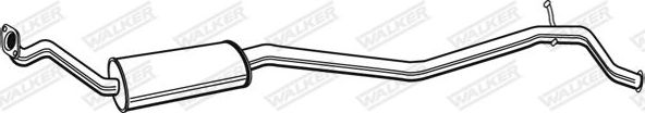 Глушитель Walker передний для Peugeot 406 I 1995-1999. Артикул 21742