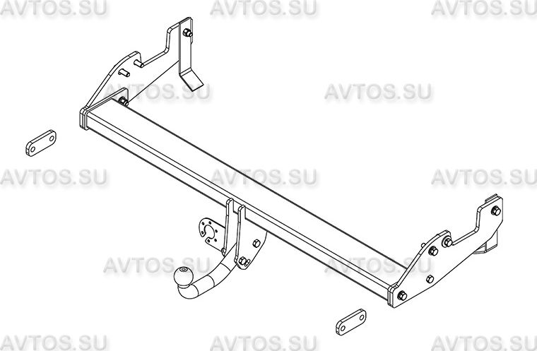 Фаркоп AvtoS для Toyota Hilux VII 2005-2015. Артикул TY 36