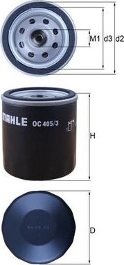 Масляный фильтр Mahle. Артикул OC 405/3