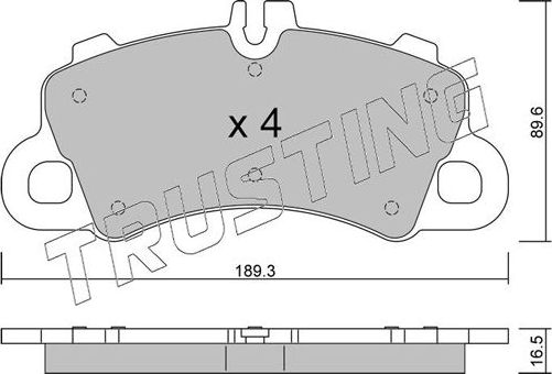 Тормозные колодки Trusting. Артикул 1259.0