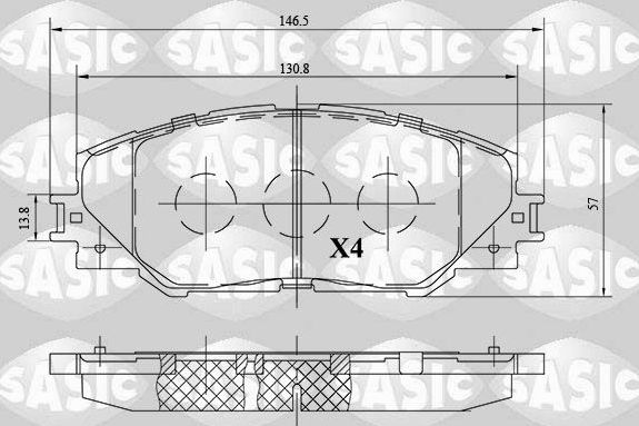 Тормозные колодки Sasic. Артикул 6216091