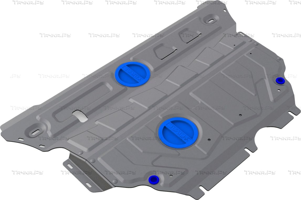 Защита алюминиевая Rival для картера и КПП Volkswagen Passat B8 2014-2019 2019-2026. Артикул 333.0322.2
