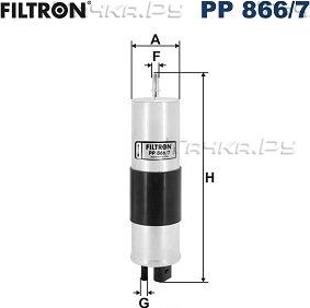Топливный фильтр Filtron для Volvo S90 II 2016-2026. Артикул PP 866/7