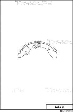 Тормозные колодки MK Kashiyama задние для Mazda 323 VI (BJ) 1994-2004. Артикул K3385