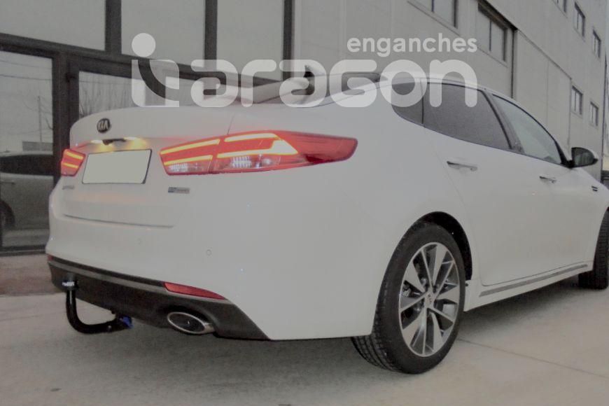 Фаркоп Aragon для Kia Optima IV седан, универсал 2015-2020 кроме AdBlue. Быстросъемный крюк. Артикул E3013BV