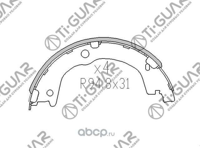 Тормозные колодки (TI-Guar). Артикул TGB4049