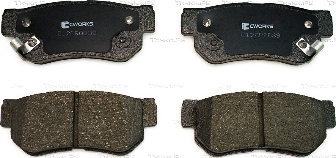 Тормозные колодки Cworks задние для Hyundai Matrix I 2001-2010. Артикул C12CR0039