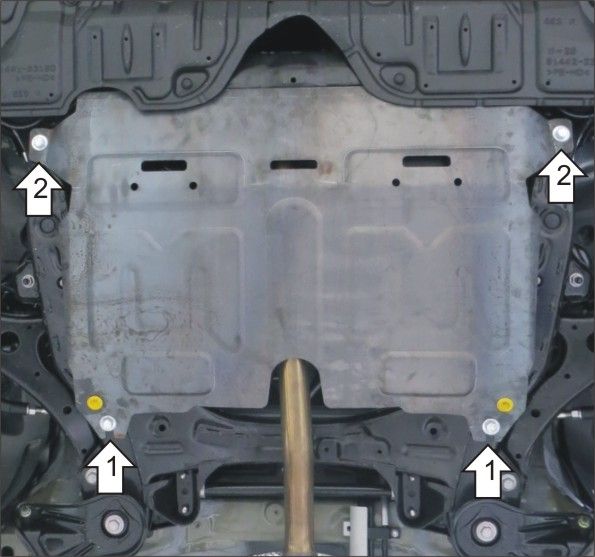 Защита АвтоСтандарт для картера, КПП Toyota Camry 50, 55 (V50, V55, XV50, XV55) 2011-2017. Артикул 52502