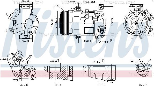 Компрессор кондиционера Nissens ** FIRST FIT ** для Toyota Avensis III 2008-2018. Артикул 89516