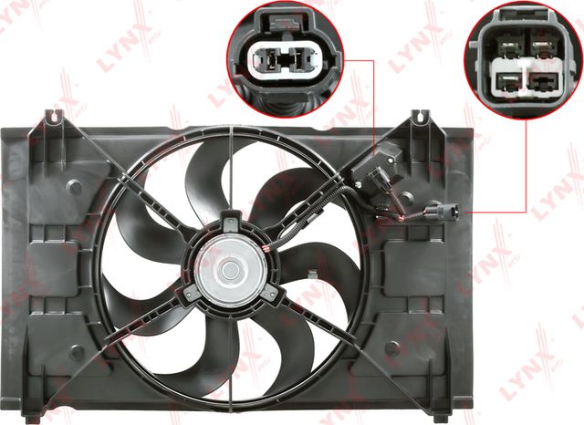Вентилятор радиатора двигателя LYNXauto для Kia Rio II 2005-2011. Артикул RF-1415