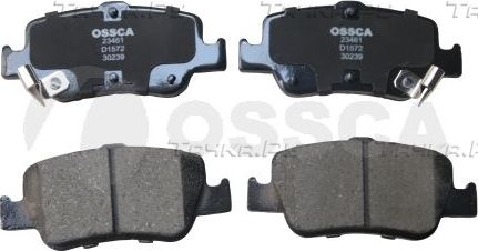 Тормозные колодки OSSCA задние для Toyota Auris I 2006-2012. Артикул 23461