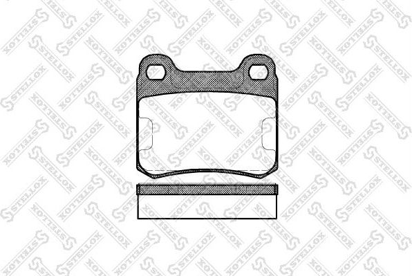 Тормозные колодки Stellox задние для Mercedes-Benz W124, A124 1984-1993. Артикул 168 010-SX