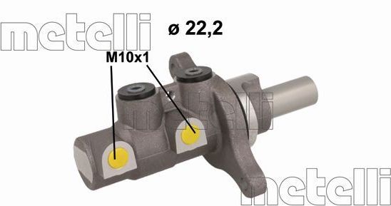 Тормозной цилиндр главный Metelli (алюминий). Артикул 05-1151