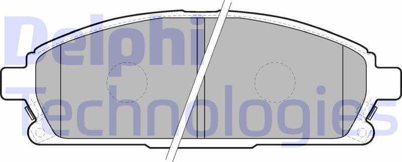 Тормозные колодки Delphi (Low-Metallic). Артикул LP1659