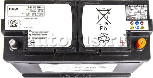 Аккумулятор BMW. Артикул 61217604808
