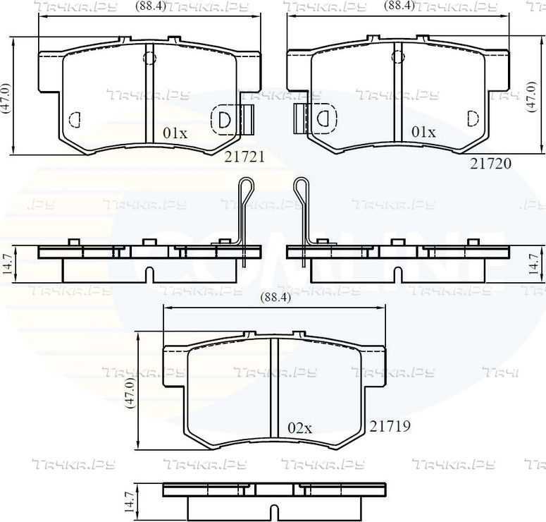 Тормозные колодки Comline Comline. Артикул CBP36049