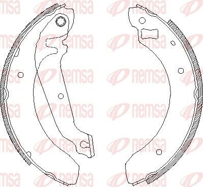 Тормозные колодки Remsa задние для TVR Tasmin I 1980-1983. Артикул 4062.00