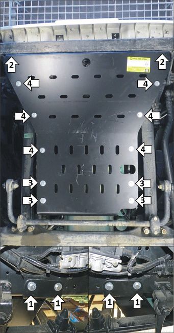 Защита Мотодор для двигателя и радиатора FAW J7 2023-2026. Артикул 23903