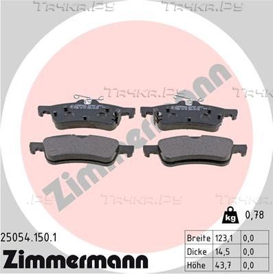Тормозные колодки Zimmermann. Артикул 25054.150.1