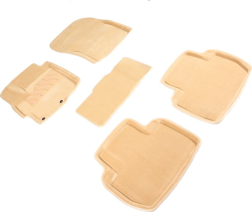 Коврики Seintex 3D ворсовые для салона Mitsubishi Outlander III 2012-2026 Бежевые. Артикул 85876