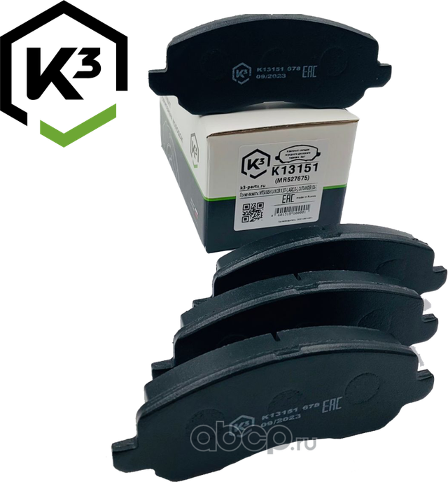 Тормозные колодки передние Mitsubishi (K3). Артикул K13151