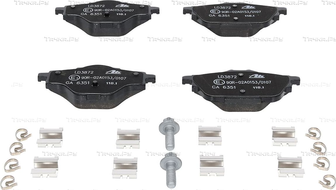 Тормозные колодки ATE Ceramic задние для Citroen C5 X I 2021-2026. Артикул 13.0470-3872.2
