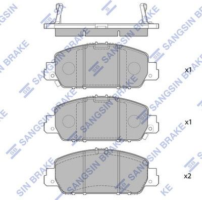 Тормозные колодки Sangsin Hi-Q. Артикул SP1779