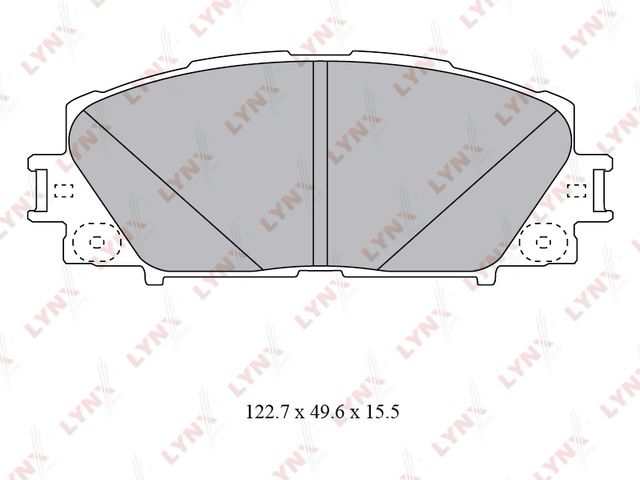 Тормозные колодки LYNXauto передние для Lifan Breez (520) 2006-2015. Артикул BD-7550