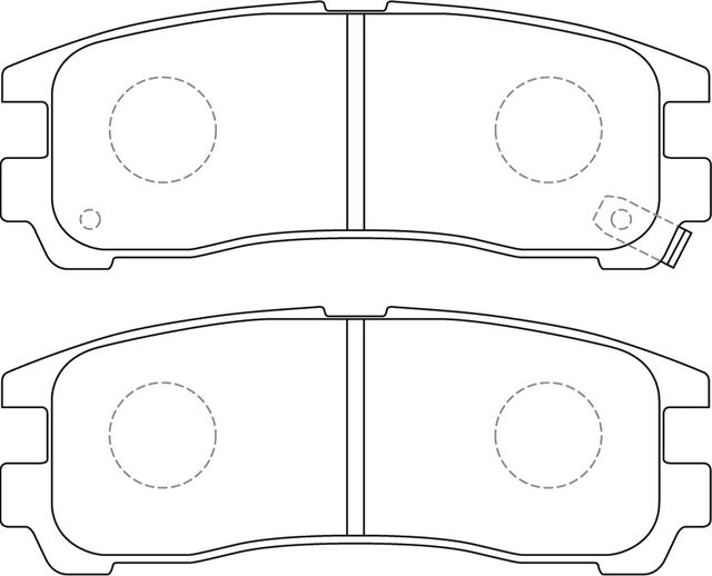 Тормозные колодки NiBK задние для Dodge Stratus II 2000-2005. Артикул PN3174